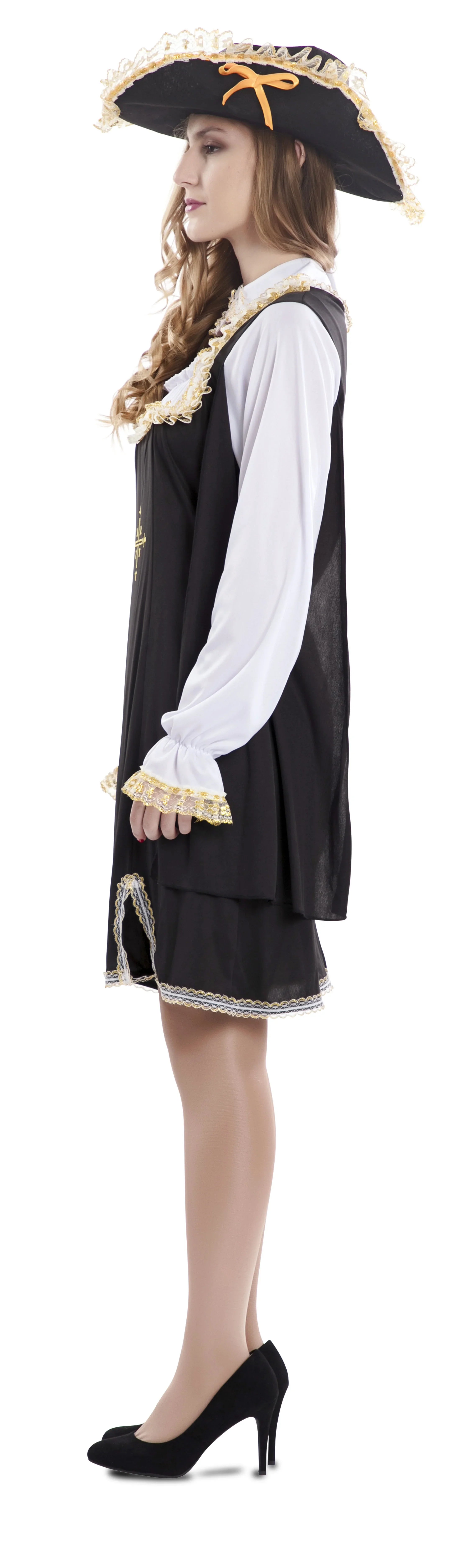 Disfraz de Mosquetera Negro para Mujer Mosquetero EuroCarnavales